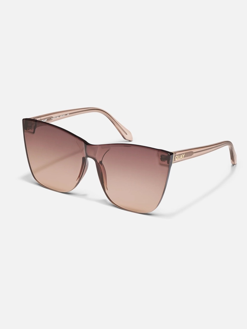 QUAY “Come Thru” Brown Gradient Cat-Eye Sunglasses